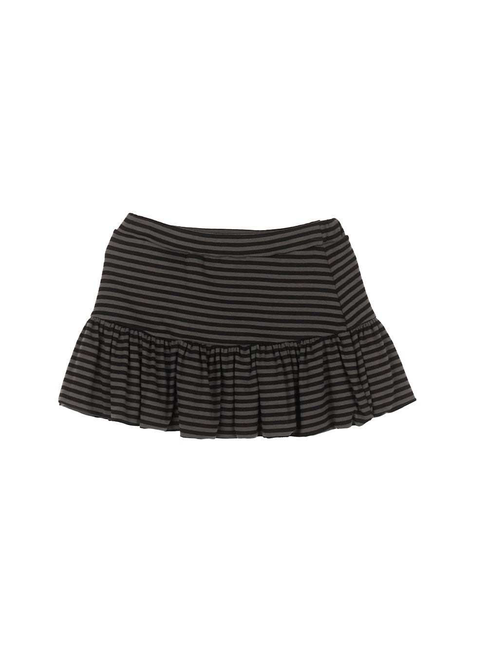 Striped Ruffle Mini Skirt IY529